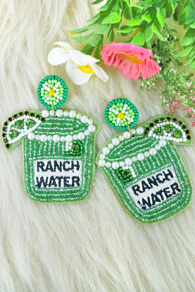 Viola Ranch Water Seed Bead and Crystal Earrings - Wholesale Accessory Market