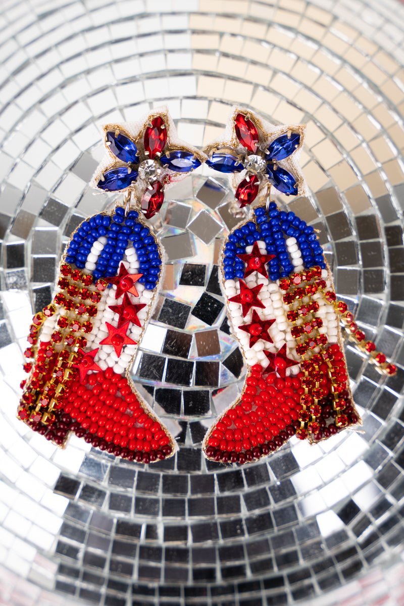 TEXAS COWBOY HAT: Red, White & Blue Texas Flag with Texas Star.