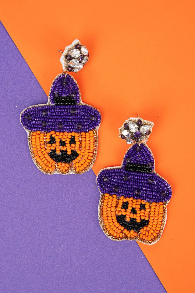 Viola I Put A Spell On You Seed Bead Earrings - Wholesale Accessory Market