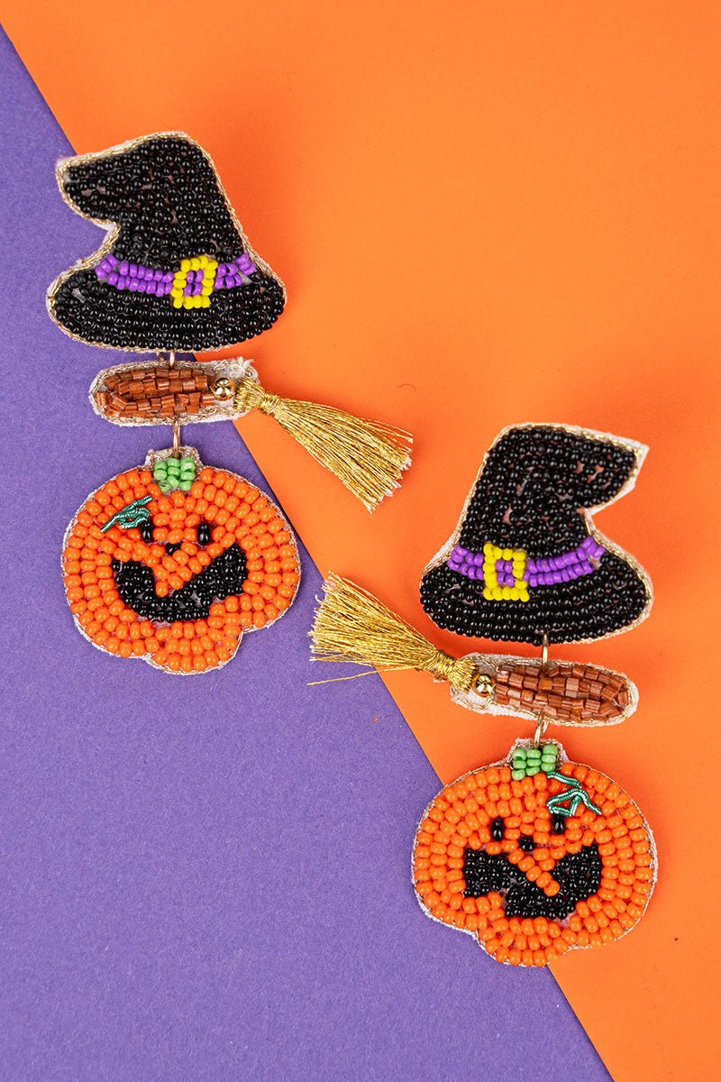 Witch Way to the Candy? Seed Bead Earrings