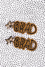 Viola Black Crystal and Gold 'GRAD' Earrings - Wholesale Accessory Market