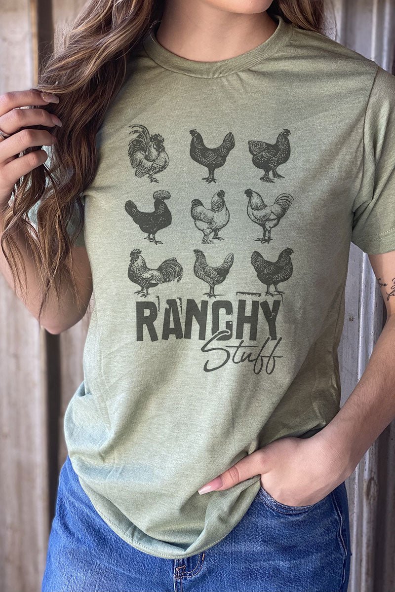 Ranchy Chicken Stuff Unisex Poly-Rich Blend Tee - Wholesale Accessory Market