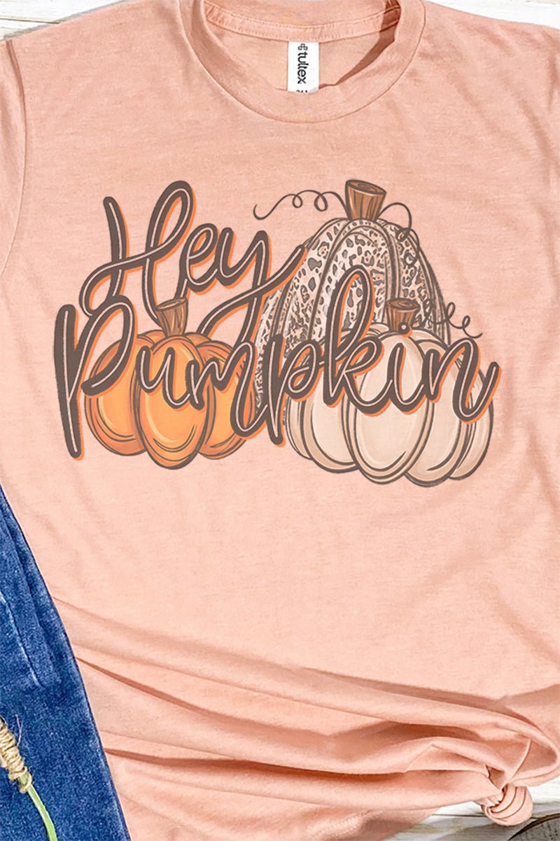 Hey Pumpkin Unisex Poly-Rich Blend Tee - Wholesale Accessory Market