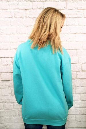 Shades of Blue Comfort Colors Adult Quarter Zip Sweatshirt *Customizable! - Wholesale Accessory Market