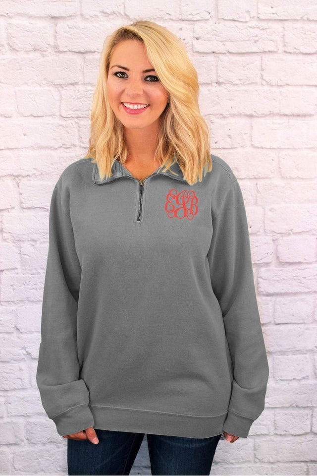 Shades of Neutral Comfort Colors Adult Quarter Zip Sweatshirt *Customizable! - Wholesale Accessory Market