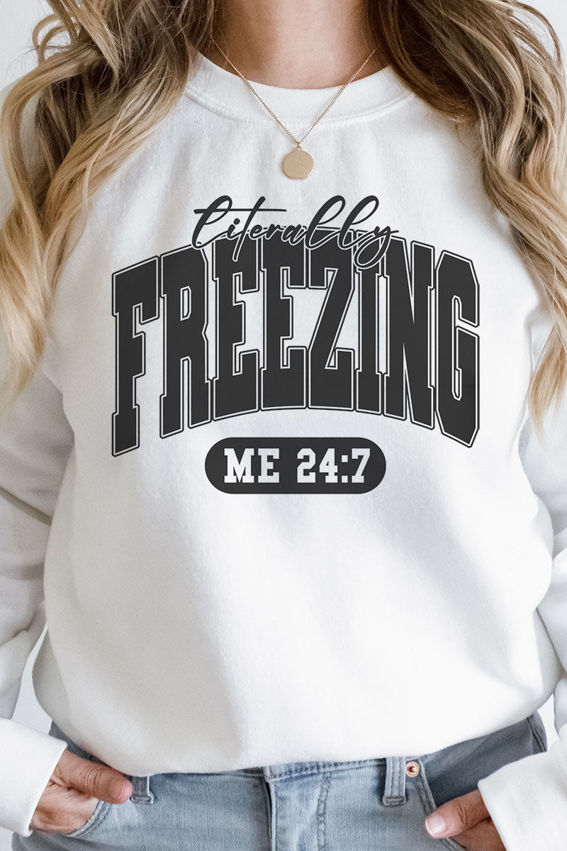 Literally Freezing Heavy-weight Crew Sweatshirt - Wholesale Accessory Market