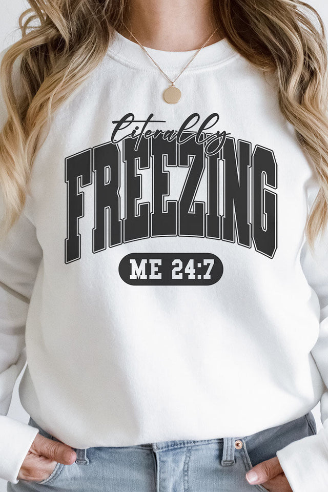 Literally Freezing Heavy-weight Crew Sweatshirt - Wholesale Accessory Market