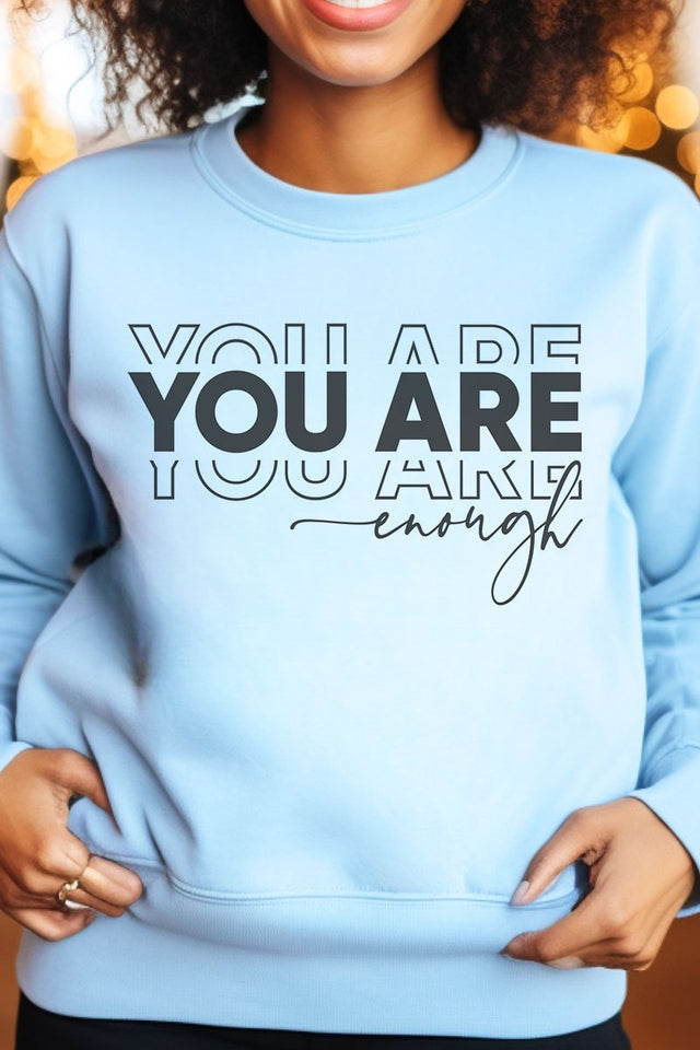 You Are Enough Heavy-weight Crew Sweatshirt - Wholesale Accessory Market