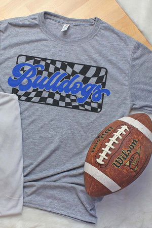 Checkered Bulldogs Royal Unisex Dri-Power Poly Tee - Wholesale Accessory Market