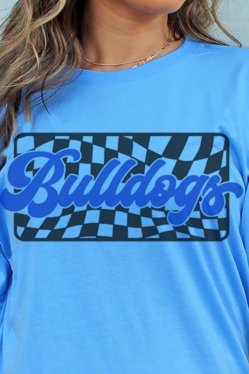 Checkered Bulldogs Royal Unisex Dri-Power Poly Tee - Wholesale Accessory Market