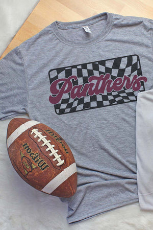 Checkered Panthers Maroon Unisex Dri-Power Poly Tee - Wholesale Accessory Market