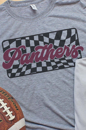 Checkered Panthers Maroon Unisex Dri-Power Poly Tee - Wholesale Accessory Market