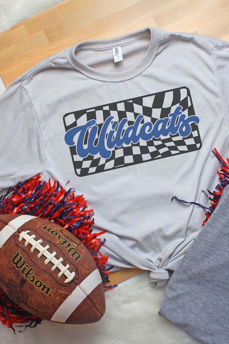 Checkered Wildcats Royal Unisex Dri-Power Poly Tee - Wholesale Accessory Market