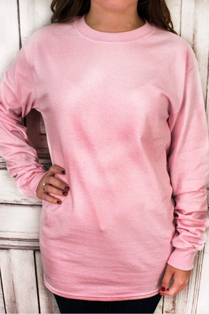 Light Pink Ultra Cotton Adult Long Sleeve T-Shirt *Personalize It! - Wholesale Accessory Market