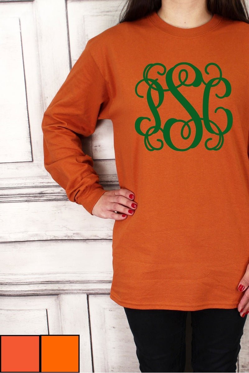 Shades of Orange Ultra Cotton Adult Long Sleeve T-Shirt *Personalize It! - Wholesale Accessory Market