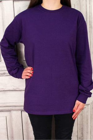 Purple Ultra Cotton Adult Long Sleeve T-Shirt *Personalize It! - Wholesale Accessory Market