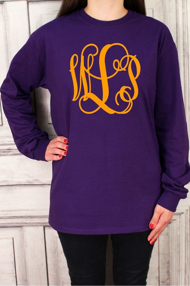 Purple Ultra Cotton Adult Long Sleeve T-Shirt *Personalize It! - Wholesale Accessory Market