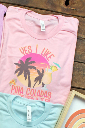 Yes I Like Pina Coladas Tri-Blend Short Sleeve Tee - Wholesale Accessory Market