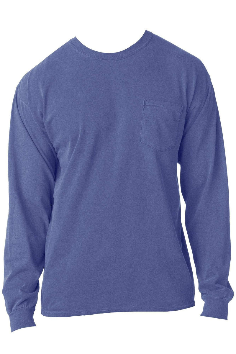 Shades of Blue Comfort Colors Long Sleeve Pocket Tee *Personalize It - Wholesale Accessory Market