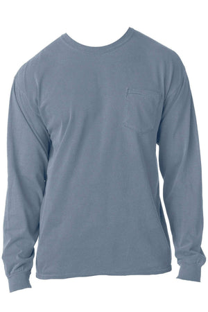 Shades of Blue Comfort Colors Long Sleeve Pocket Tee *Personalize It - Wholesale Accessory Market