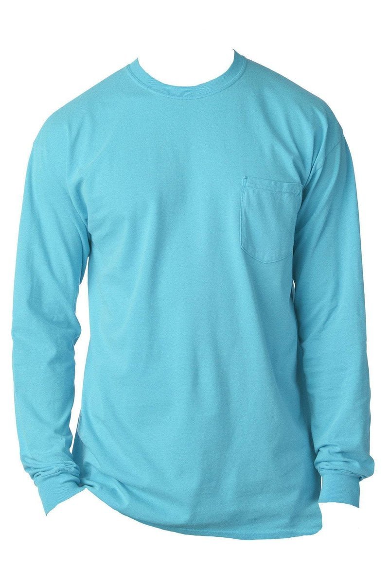 Shades of Blue Comfort Colors Long Sleeve Pocket Tee *Personalize It - Wholesale Accessory Market