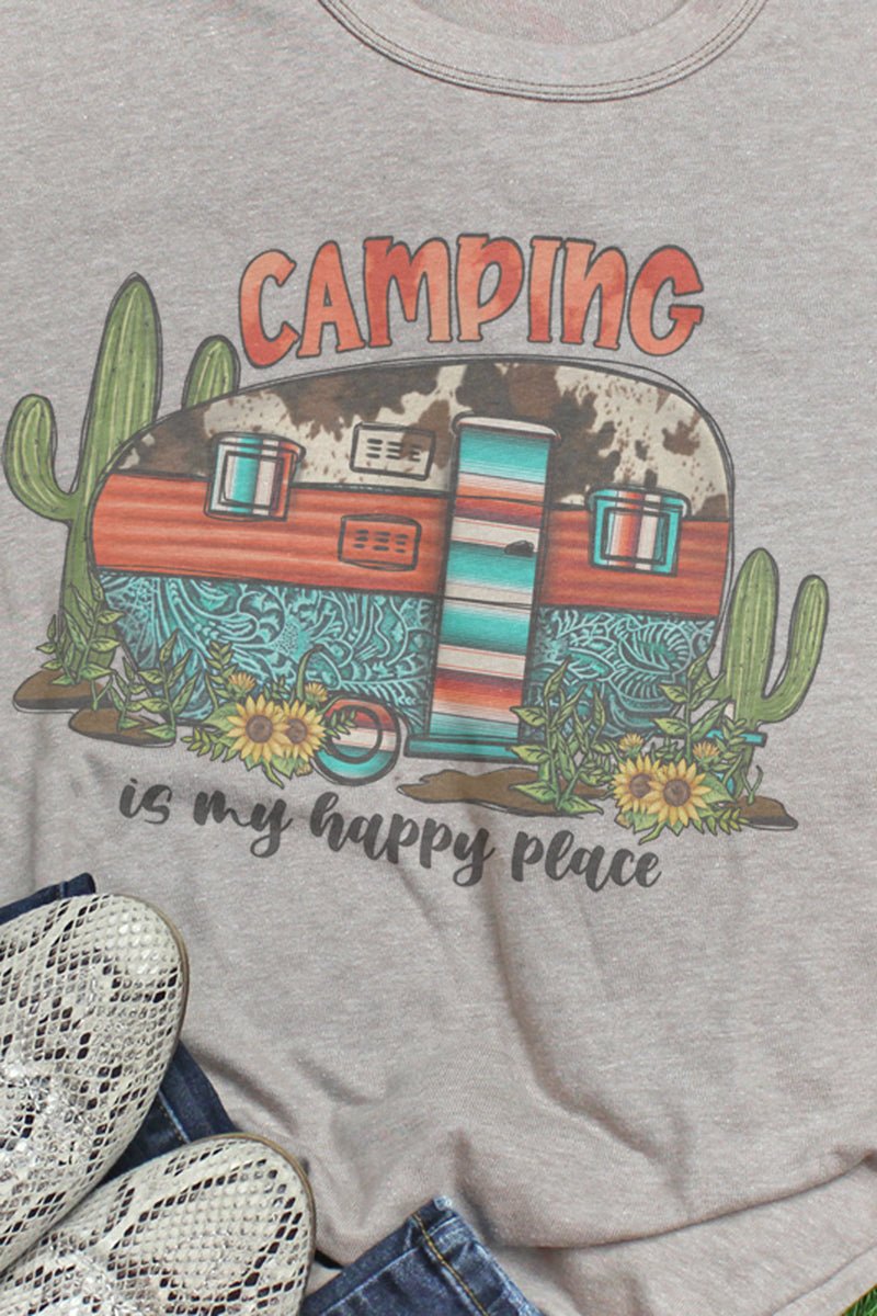 Western Camping is My Happy Place Unisex Keeper Vintage Jersey T-Shirt - Wholesale Accessory Market