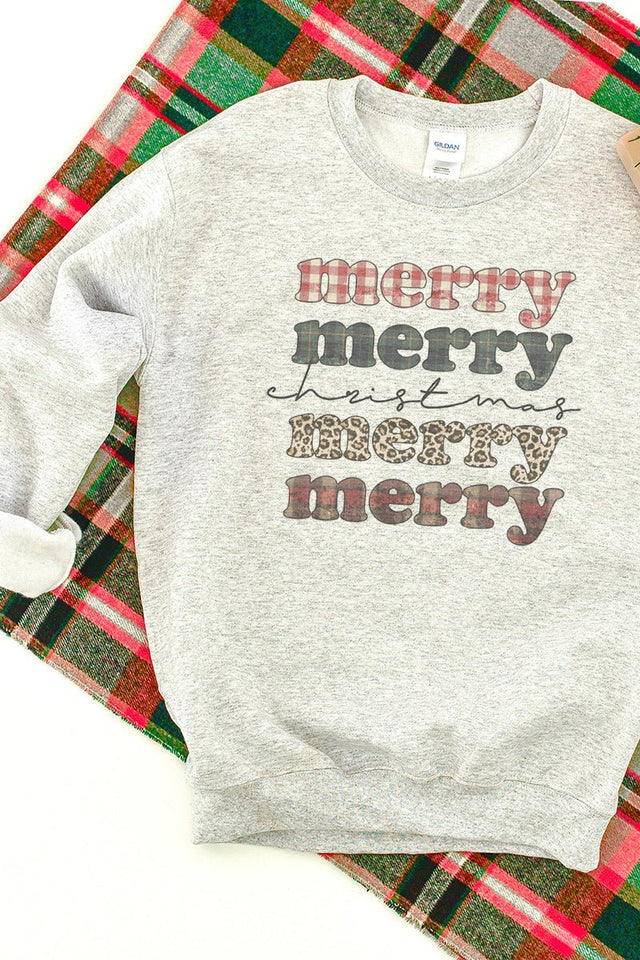 Stacked Merry Christmas Unisex NuBlend Crew Sweatshirt - Wholesale Accessory Market