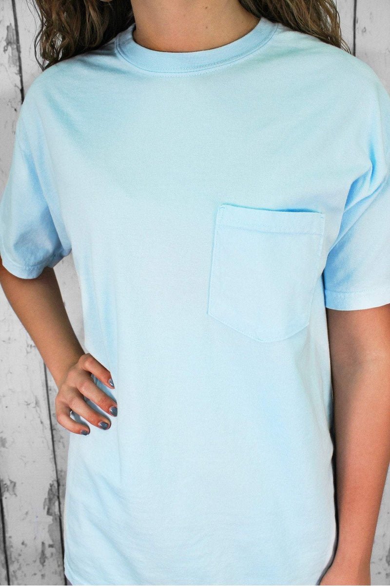 Shades of Blue Comfort Colors Adult Ring-Spun Cotton Pocket Tee *Personalize It - Wholesale Accessory Market