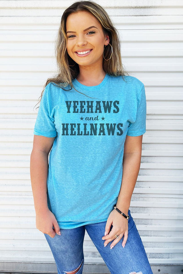 Yeehaws & Hellnaws Melange Jersey Tee - Wholesale Accessory Market