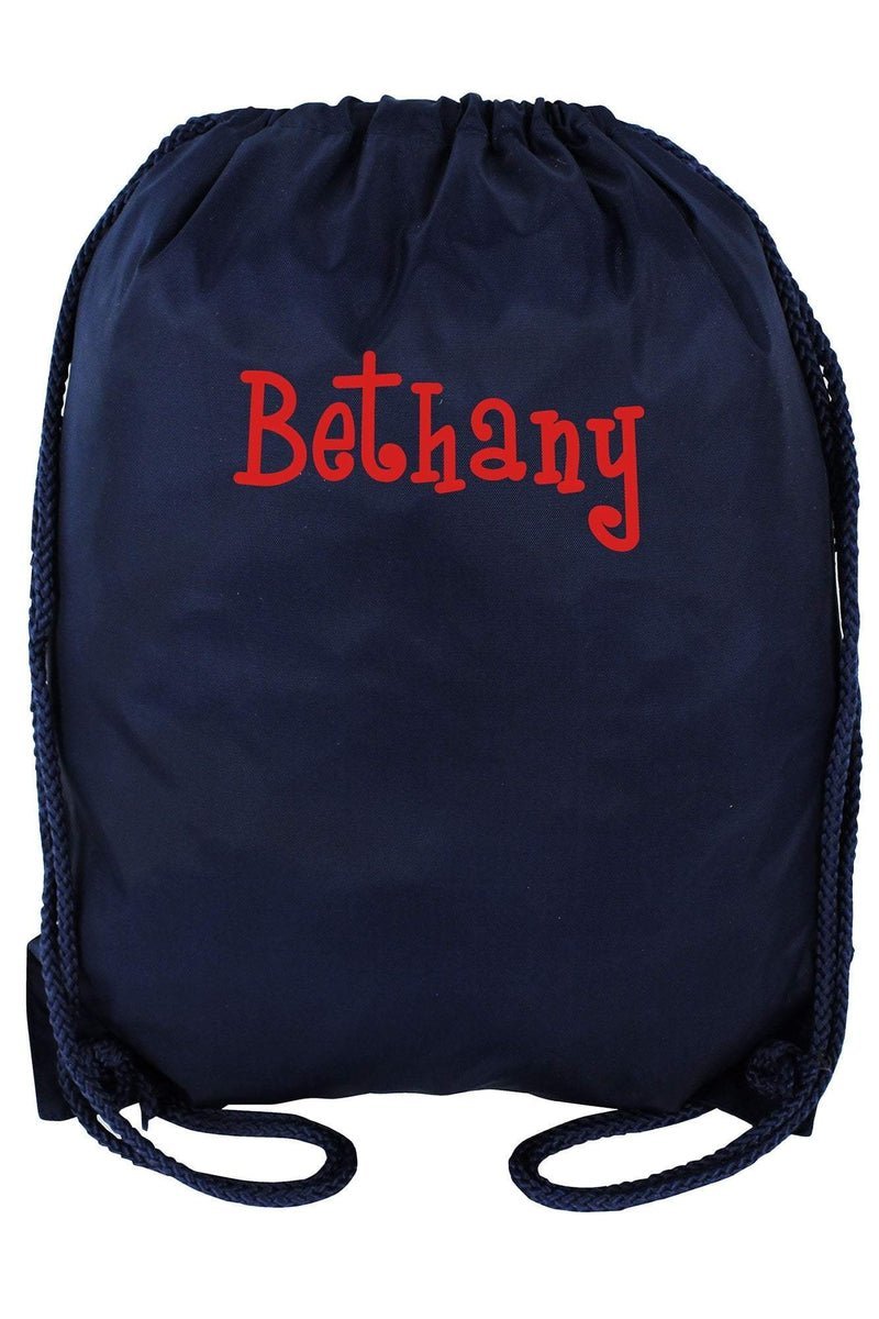 Navy Blue Drawstring Backpack - Wholesale Accessory Market