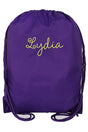 Purple Drawstring Backpack - Wholesale Accessory Market