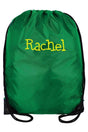 Kelly Green Flat Drawstring Backpack - Wholesale Accessory Market