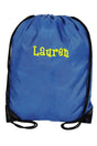 Royal Blue Flat Drawstring Backpack - Wholesale Accessory Market