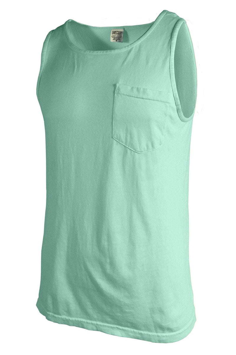 Shades of Green/Yellow Comfort Colors Pocket Tank *Personalize It - Wholesale Accessory Market