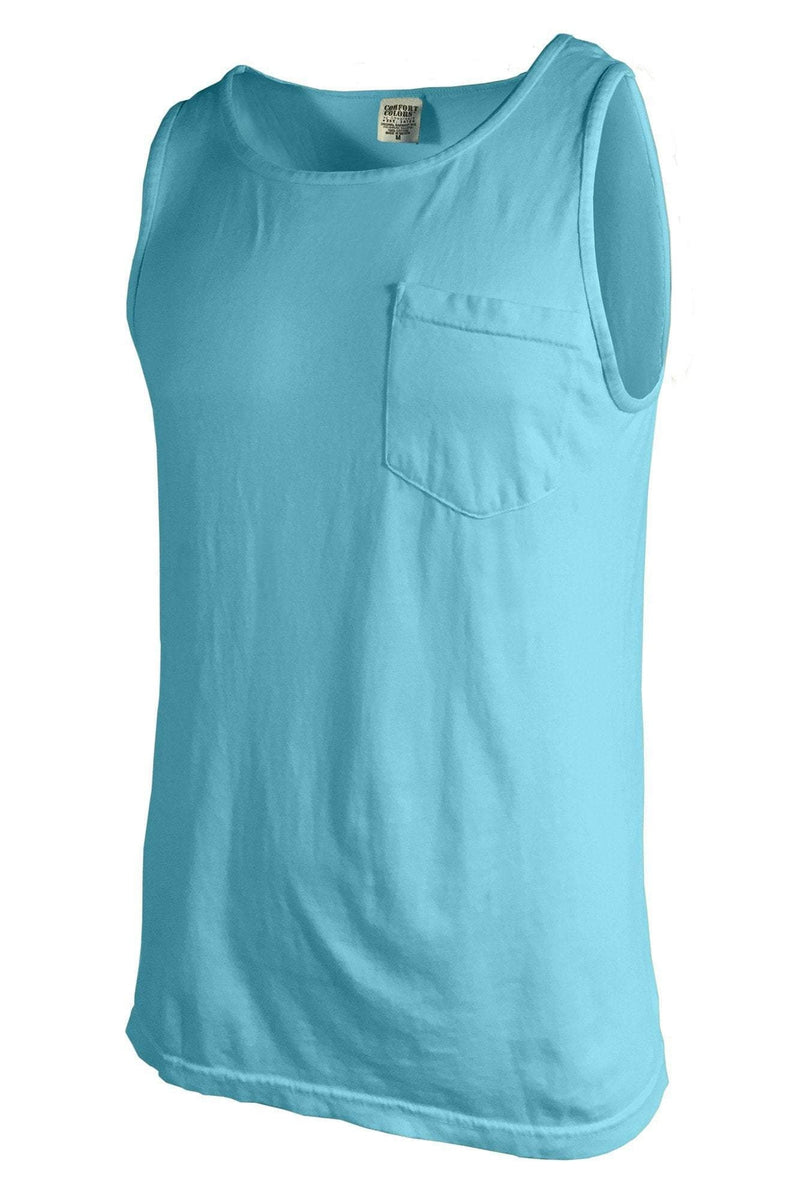 Shades of Blue Comfort Colors Pocket Tank *Personalize It - Wholesale Accessory Market