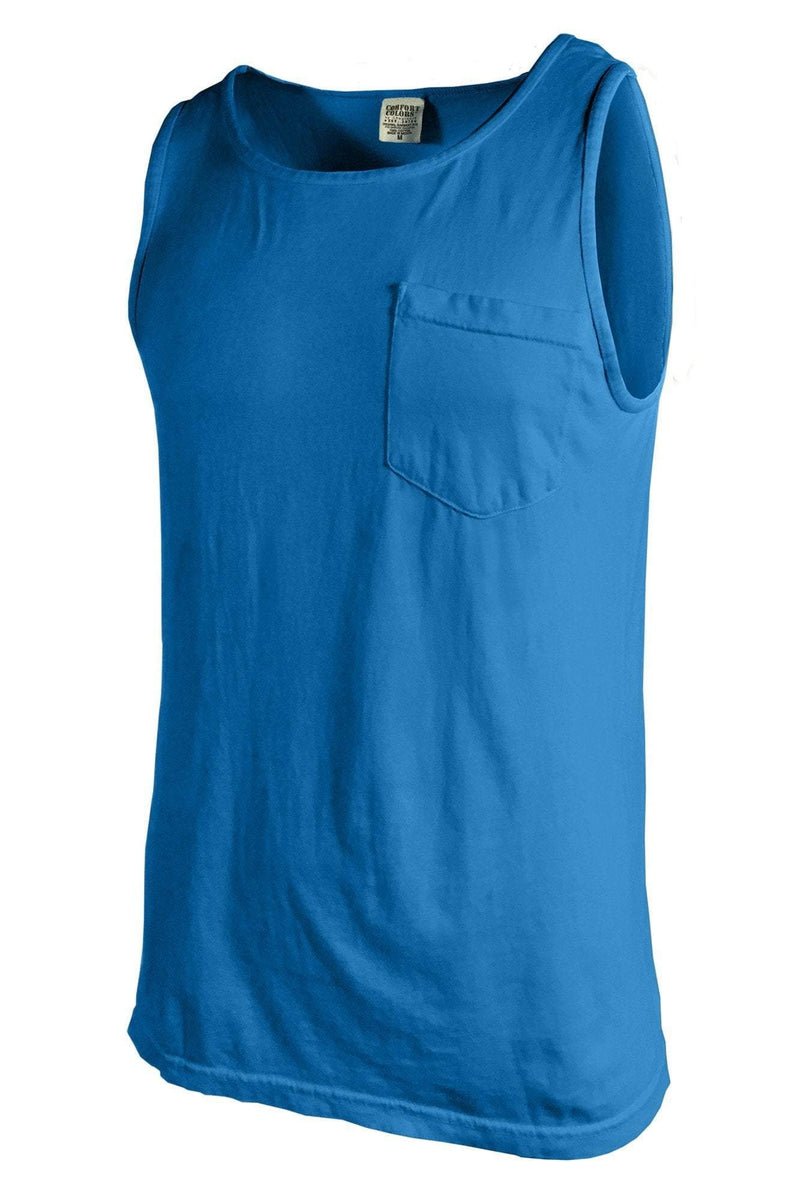 Shades of Blue Comfort Colors Pocket Tank *Personalize It - Wholesale Accessory Market