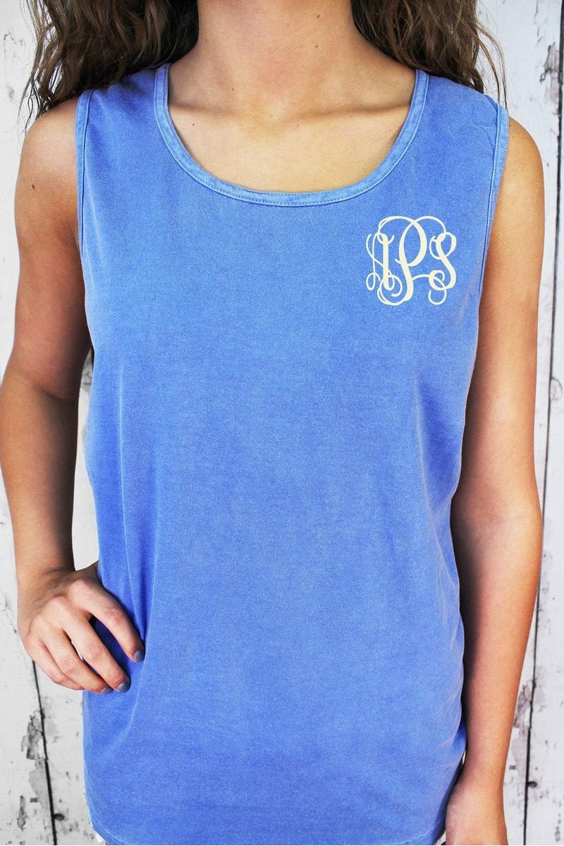 Shades of Blue Comfort Colors Cotton Tank Top *Personalize It - Wholesale Accessory Market