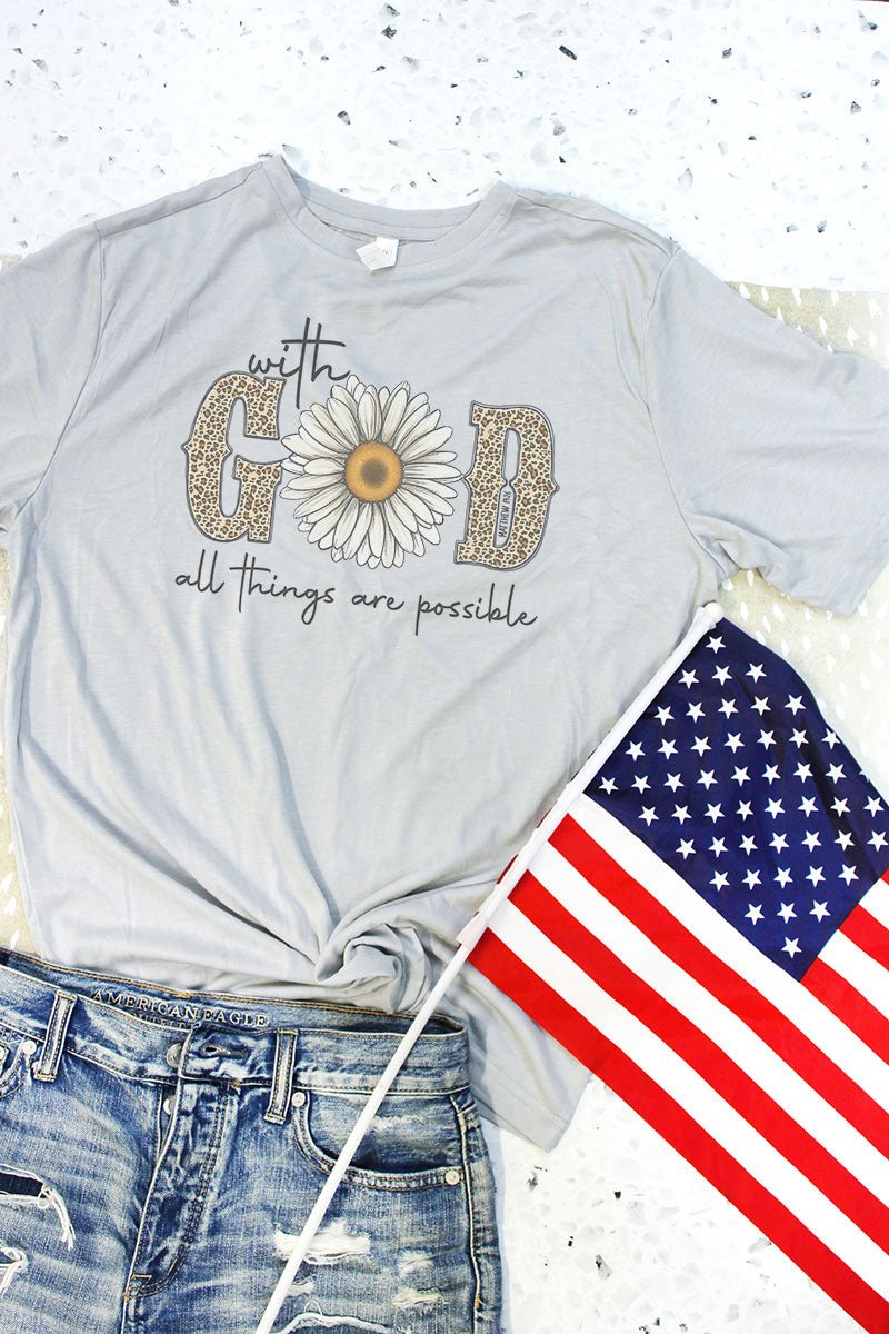 With God Daisy Adult Fusion ChromaSoft Performance T-Shirt - Wholesale Accessory Market