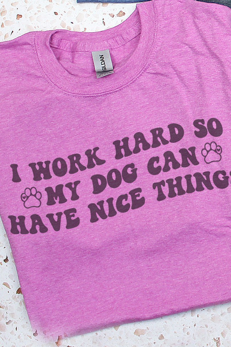 Work Hard Dog Mom Softstyle Adult T-Shirt - Wholesale Accessory Market