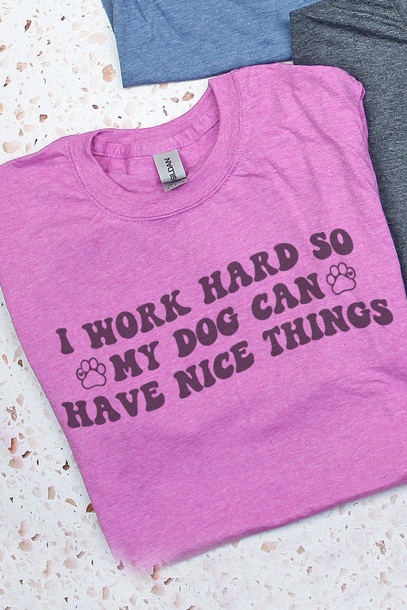 Work Hard Dog Mom Softstyle Adult T-Shirt - Wholesale Accessory Market