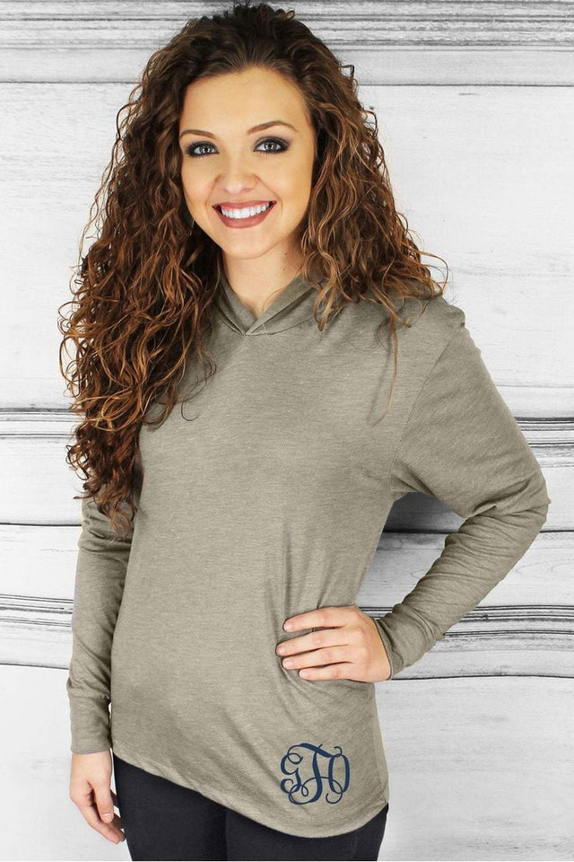 Tri-Blend Unisex Long Sleeve Hoody, Venetian Gray *Personalize It! - Wholesale Accessory Market