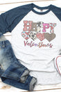 Western Happy Valentines Tri-Blend Unisex 3/4 Raglan - Wholesale Accessory Market