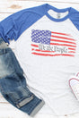 We The People Flag Tri-Blend Unisex 3/4 Raglan - Wholesale Accessory Market