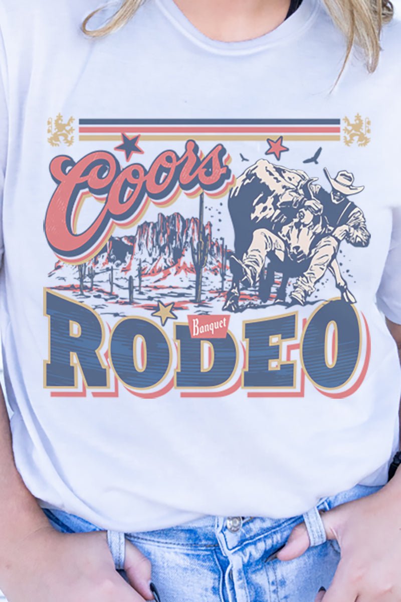 Bull Rider Coors Rodeo Adult Soft-Tek Blend T-Shirt - Wholesale Accessory Market