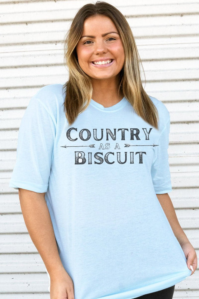 Country As A Biscuit Adult Soft-Tek Blend T-Shirt - Wholesale Accessory Market