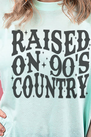 Raised On 90's Country Adult Soft-Tek Blend T-Shirt - Wholesale Accessory Market