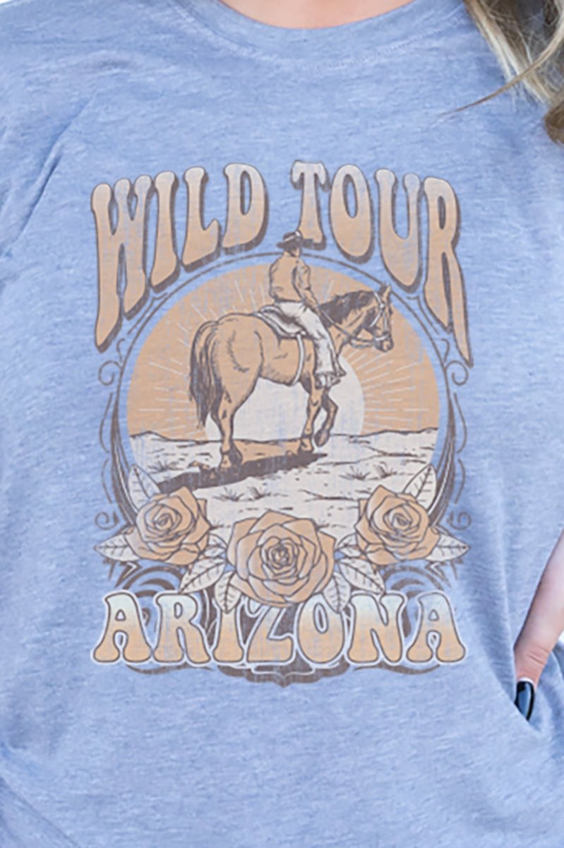 Wild Tour Cowboy Adult Soft-Tek Blend T-Shirt - Wholesale Accessory Market