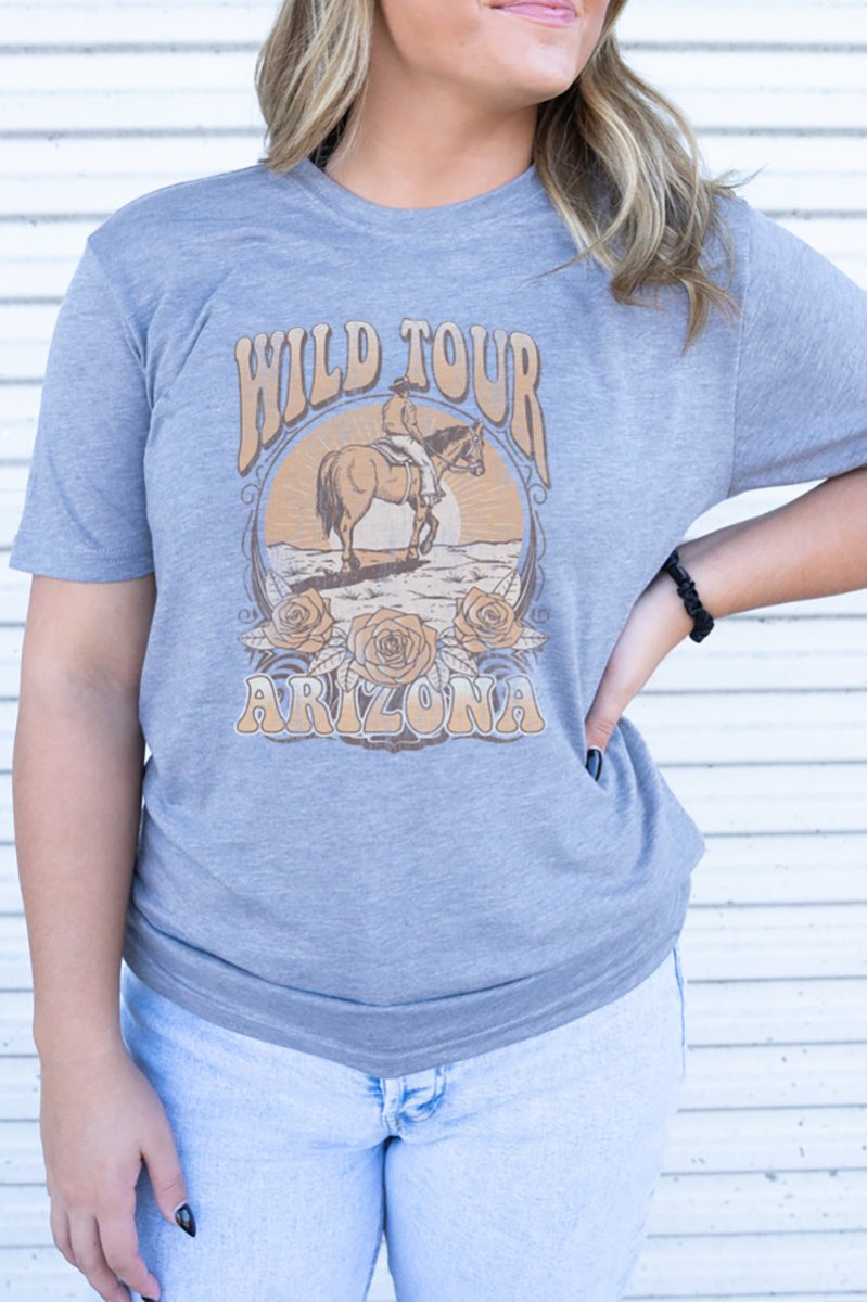 Wild Tour Cowboy Adult Soft-Tek Blend T-Shirt - Wholesale Accessory Market