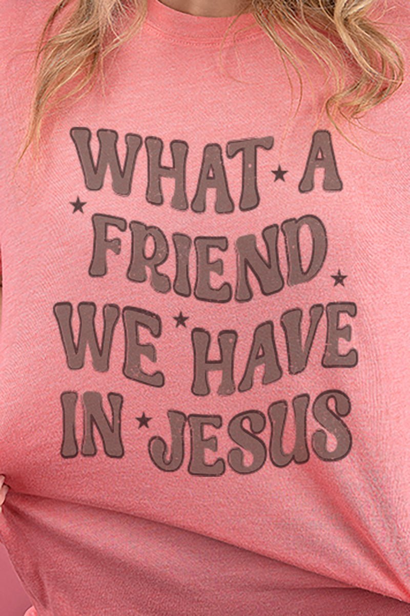 What A Friend In Jesus Adult Soft-Tek Blend T-Shirt - Wholesale Accessory Market