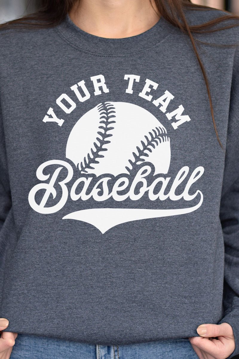 Retro Baseball Your Team Heavy-weight Crew Sweatshirt - Wholesale Accessory Market